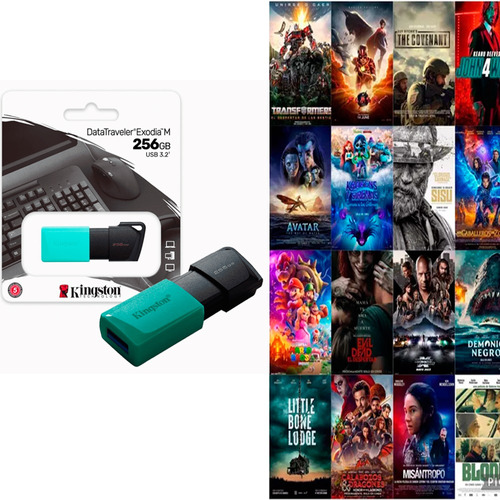 Memoria Usb 256 Gb Películas Estrenos Recientes Cine 2024