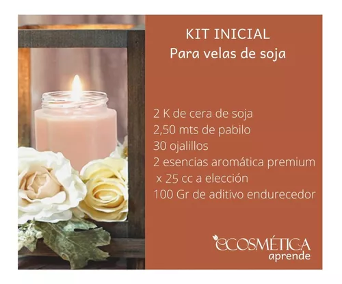 Kit Inicia MÁS - kit de 2 kilos para hacer velas de soja aromáticas