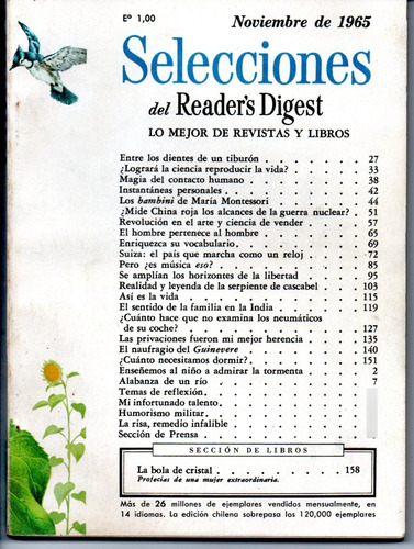 Selecciones Del Reader´s Digest Nº300 Noviembre 1965