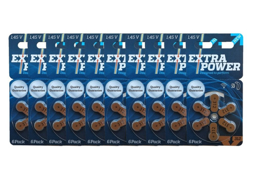 72 Pilhas Aparelho Auditivo A312 / Pr41 - Extra Power