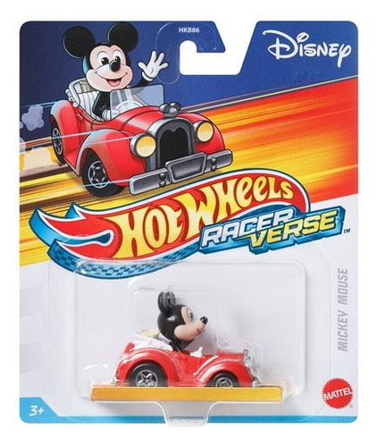 Carro Hot Wheels Racer Verse Mickey Mouse Hkb86 Mattel Cor Vermelho