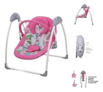Comprar Silla Mecedora Columpio Automatico Control Manua Para Bebes Color Celeste Rosado Floreado
