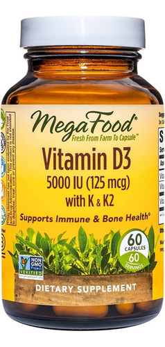 Vitamina D3 125 Mcg Megafood - Uni - Unidad a $4167