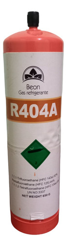Garrafa Lata Gas Refrigerante R404a Beon 650 Grs