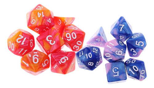 14pcs Dados D3 D8 D10 D12 D20 Juegos De Accesorios