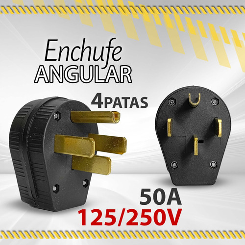 Enchufe Angular 4 Patas 50a 125/250v L14-50 Indust. / 07802