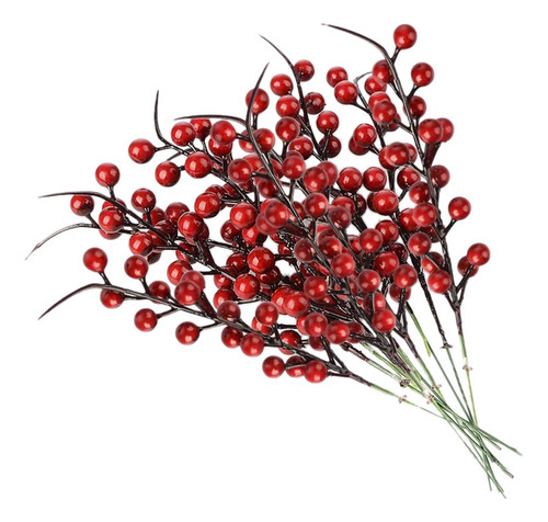 De W 20 Unidades De Frutos Rojos Artificiales, Flores