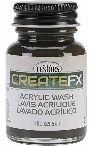 Testor Corp. Createfx Acrílico Wash 1 Oz-negro