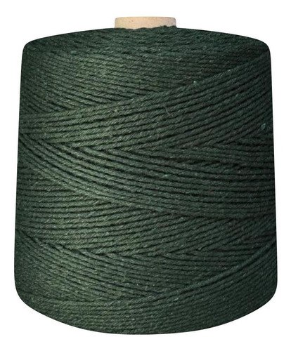 Barbante 8 Fios 1 Kg Eco Brasil Linha Crochê Tricõ Coloridas Cor Verde-musgo