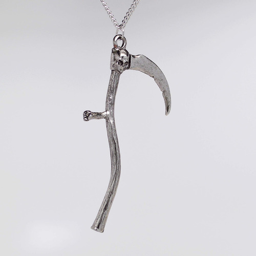 Collar Con Colgante De Hoz De La Muerte Con Calavera Renacen