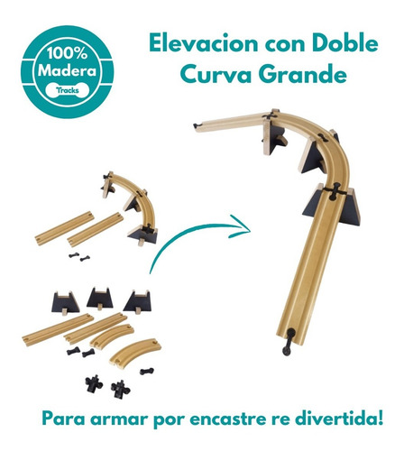 Imagen 2 de 5 de Tracks Puente + Elevación Compatible Trencity Hape