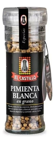 Pimienta Blanca En Grano Con Molinillo El Castillo X 45 G