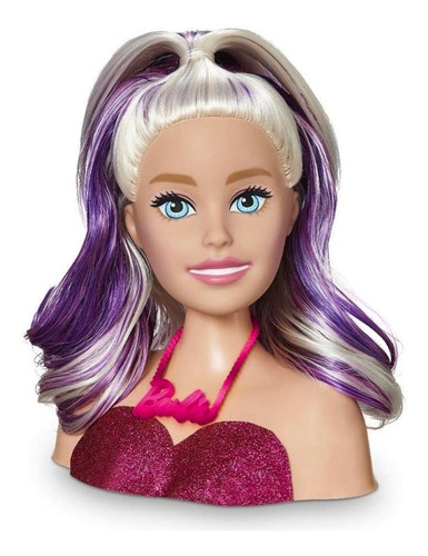 Busto Barbie Styling Head Faces Maquiagem E Acessórios Pupee