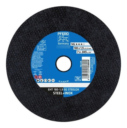 Disco Corte Eht 180-1,9 Sg Steelox Pferd 10 Pç Inox 7 Poleg