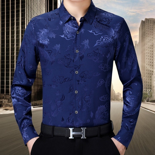 Camisas De Vestir For Hombre De Seda Roja Vino Camisas