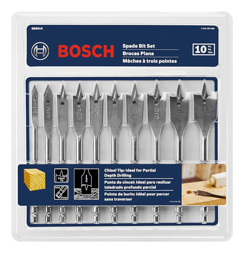 Bosch Sb0010 10 Unidades Juego De Brocas Con Punta De Cin...