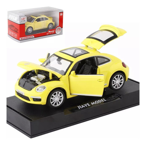 Volkswagen Beetle  Miniatura Metal Autos Con Luz Y Sonido A