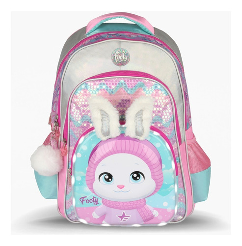 Mochila Footy Espalda 18 Pulgadas Con Luces Bunny Conejito 