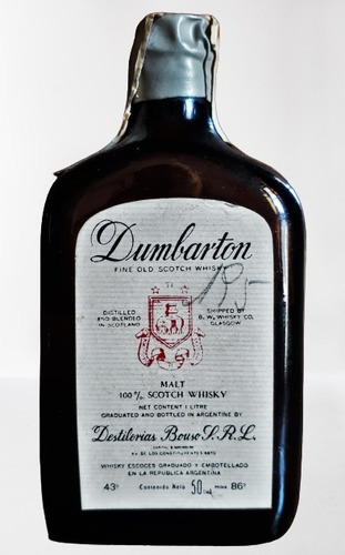 Botella Miniatura Fine Old Scotch Whisky Dumbarton Cerrada