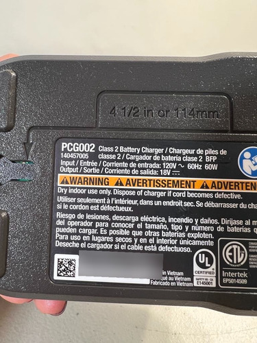 Ryobi Pcg002 Cargador 18v One+ (Usado)