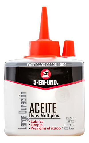 Aceite Lubricante P/metales Aflojatodo Liquido 30ml 3 En 1