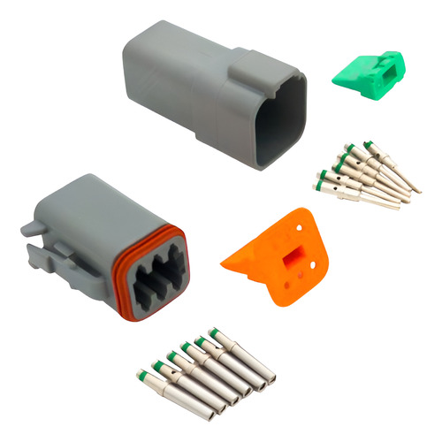 Conector Deutsch 6 Pines Kit Macho/hembra Dt06-6s, Dt04-6p