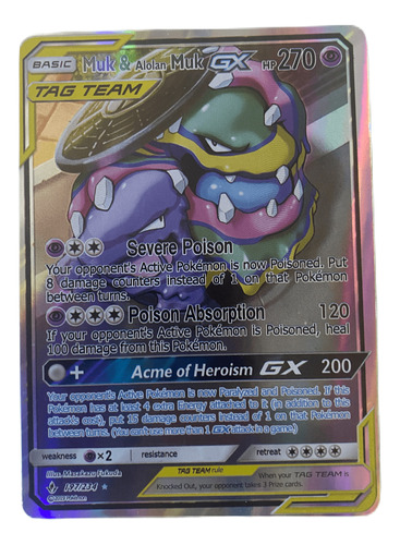 Juego De Carta De Pokemon Alternativa Tcg Muk & Alolan Muk