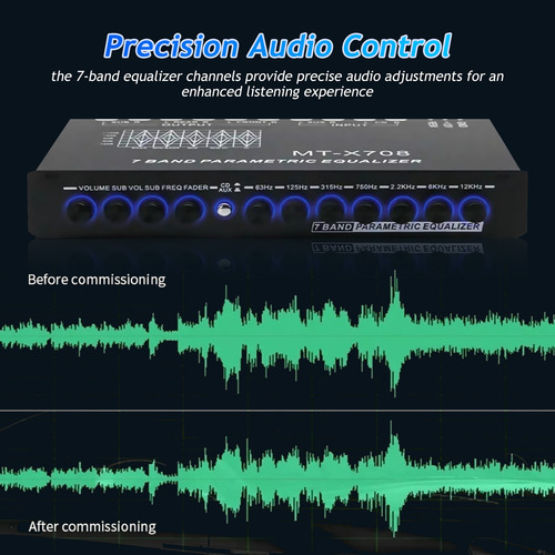 Ecualizador De Coche De 7 Bandas, Ecualizador De Audio Para