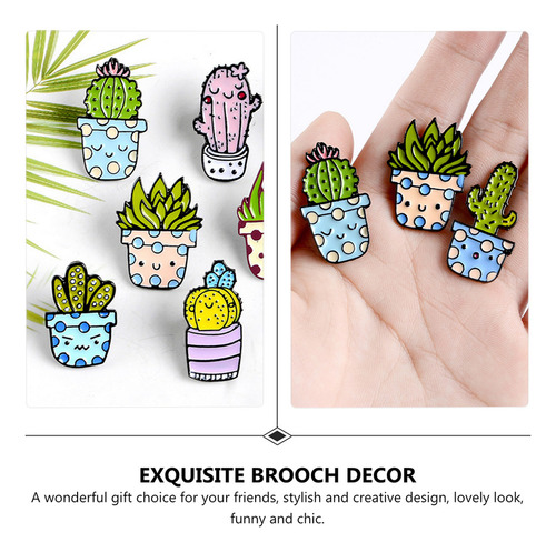 Broche De Solapa Para Hombre Con Forma De Cactus, Delicado,