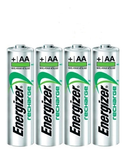 Imagen 1 de 2 de Pilas Recargables Baterias Energizer Aa X 4