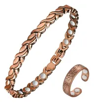 Comprar Pulsera De Cobre Magnético Para Mujer, Joyería De Cobre Puro