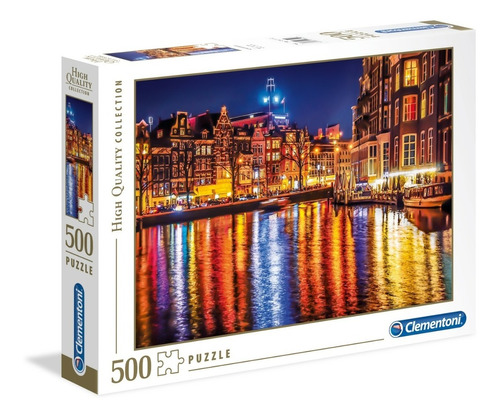 Rompecabezas Clementoni Amsterdam 500 Piezas Puzzle Ciudad