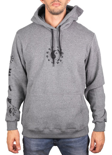 Buzo Hombre Rvca Yin Yang Canguro Estampado Algodon