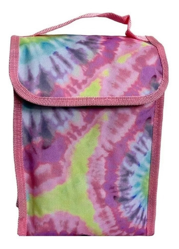 Lancheira Termica Escolar Juvenil Tie Dye Colorida Up4you Cor Rosa