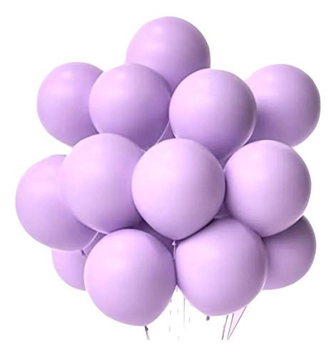 Globos Latex Violeta Pastel De 12 Pulgadas X 25 Unidades 