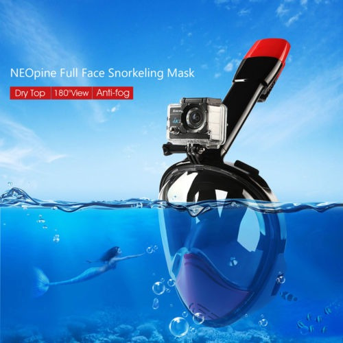 Imagen 3 de 5 de Antiniebla Completo Cara Máscara De Snorkel Buceo Gafas De B