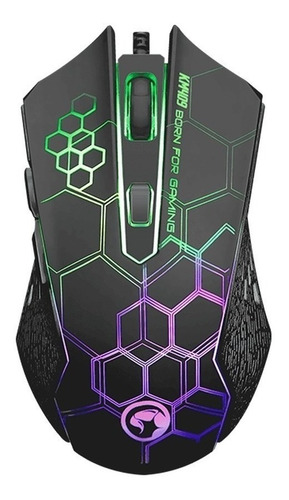 Imagen 3 de 3 de Kit de teclado y mouse gamer Marvo KM409 de color negro
