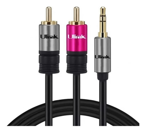 Cable De Audio 3,5mm A 2 Rca De 1,8 Mts De Alta Fidelidad