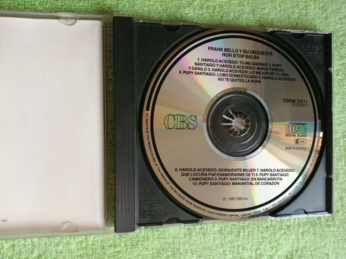 Eam Cd Frank Bello Y Orq. Non Stop Salsa 1987 Pupy Santiago