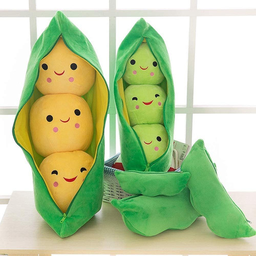 Almohada De Peluche Con Forma De Vaina De Guisantes Gigantes