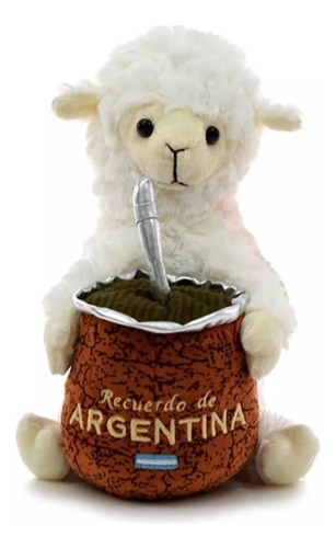 Oveja De Peluche Con Mate Original Recuerdo Argentina Cute