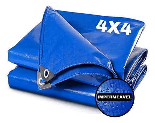 Lona Plastica Cobertura Impermeavel Azul 4x4 Starfer 