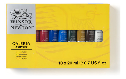 Estuche de tinta Winsor & Newton Gallery 20 ml 10 unidades