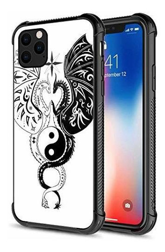 Carloca - Carcasa Para iPhone 11, Diseño De Dragón Blanco 