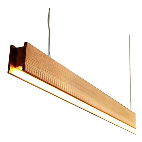 Colgante Lineal Lito Iluminacion Led Diseño Madera N-g