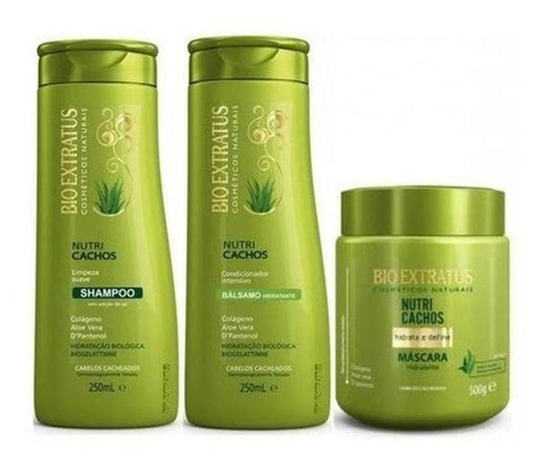 Kit Nutri Cachos Shampoo + Bálsamo 250 Ml + Máscara 500gr