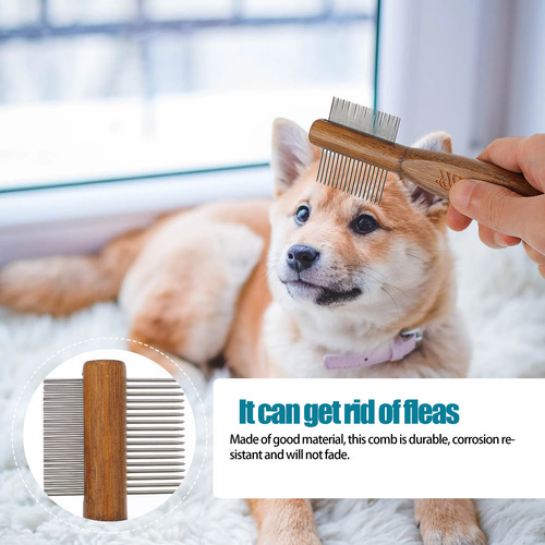 Peineta De Pelo De Doble Hilera Para Mascotas Para Un Fácil