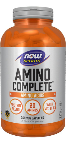 Amino Complete 20 Aminoacidos - 360 Cap Now