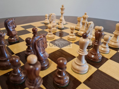 Juego Ajedrez Madera Profesional Piezas Croacia Golden