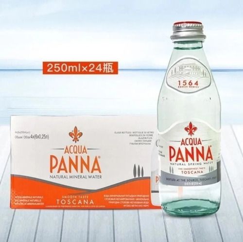 Kit 24 Água Mineral Acqua Panna Toscana Itália Sem Gás 250ml